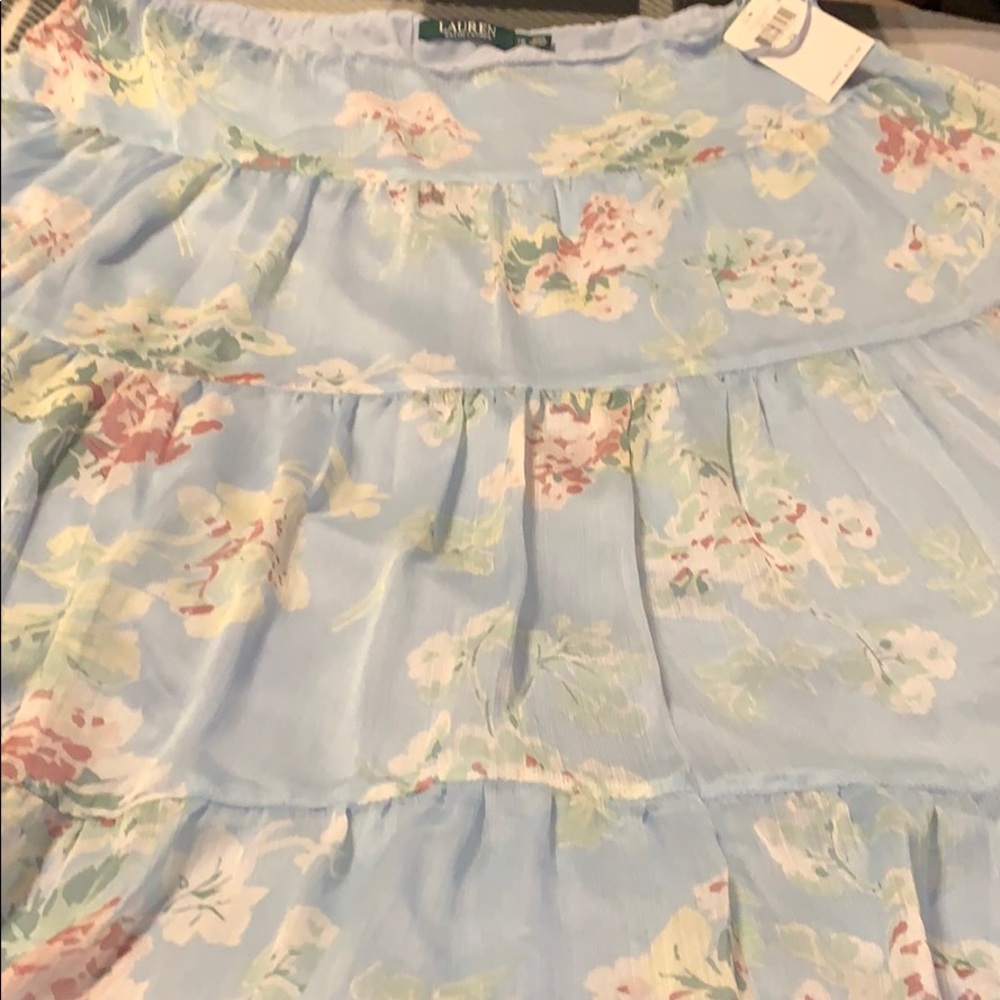 BNWT Ralph Lauren blue floral lined skirt-16